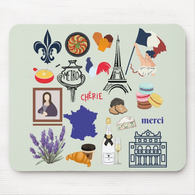 Tapis De Souris Symboles français (Devant)