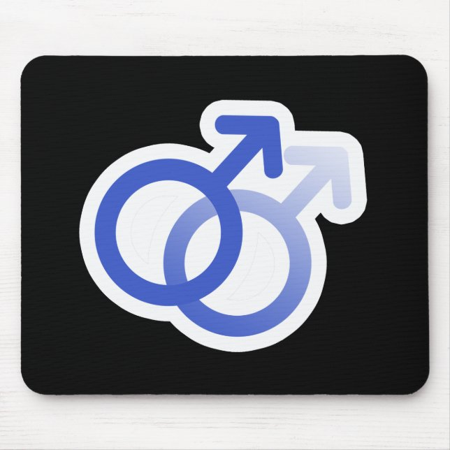 Tapis De Souris SYMBOLES GAY LOVE BLUE -.png (Devant)