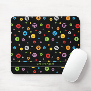 Tapis De Souris Symboles mathématiques en cercles colorés Motif su