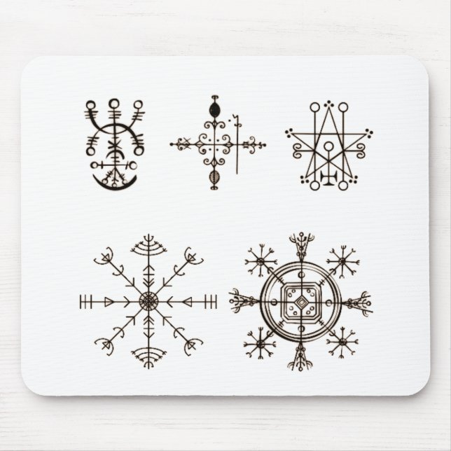 TAPIS DE SOURIS SYMBOLISME NORDIQUE DE RUNES (Devant)