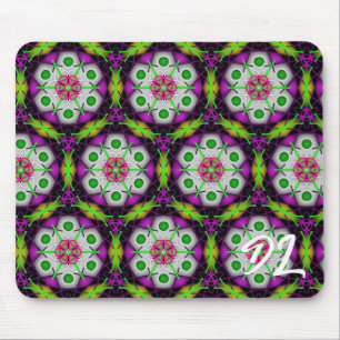 Tapis De Souris Symétrie colorée Abstraite unique