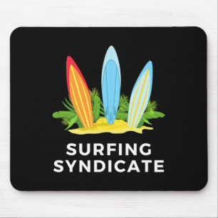 Tapis De Souris Syndicat de Surf Planches de Surf d'été des Surfeu