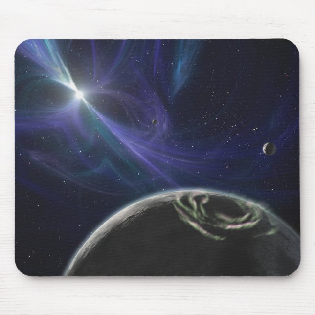 Tapis De Souris Système de la planète pulsar (Devant)