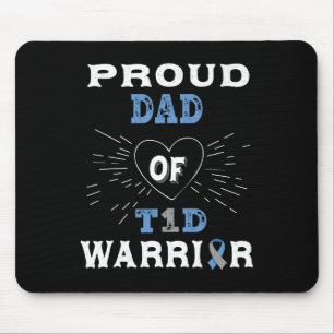 Tapis De Souris T1d Fière Papa Diabète Sensibilisation Type 1 Insu