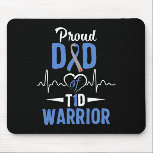 Tapis De Souris T1D Fière Papa Diabète Sensibilisation Type 1 Insu