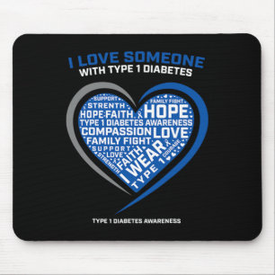 Tapis De Souris T1d Hommes Femmes Jeunes Enfants Diabétique Type 1
