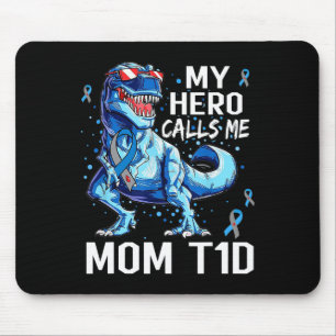 Tapis De Souris T Rex Dinosaur Mon Héros M'Appelle Maman T1D Type1