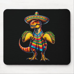 Tapis De Souris T-rex Dinosaur Taco Lover Cinco De Mayo Sombrero P