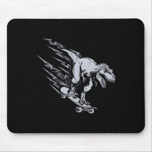 Tapis De Souris T-Rex féroce en skateboard à une vitesse éclair 