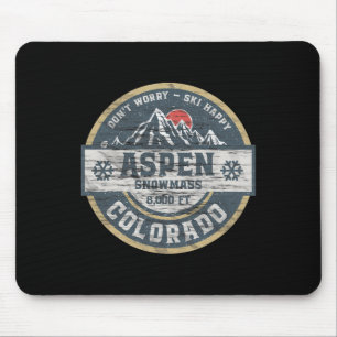 Tapis De Souris T-shirt Aspen Colorado Montagnes Rocheuses Randonn