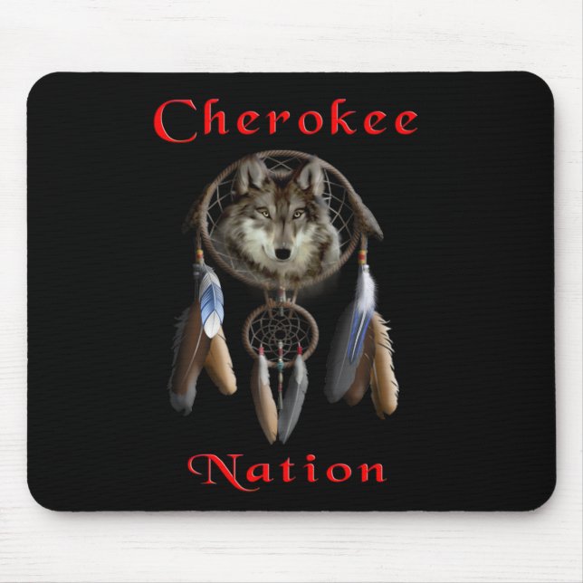 Tapis De Souris T-shirt de la nation Cherokee (Devant)