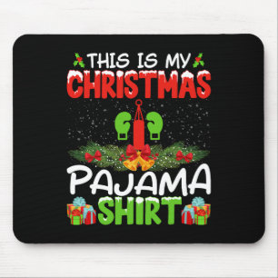 Tapis De Souris T-shirt de Noël Kickboxer Kickboxing Pyjama de Noë