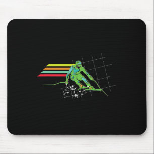 Tapis De Souris T Shirt de Ski de Style Rétro Chemise de Ski de Ne