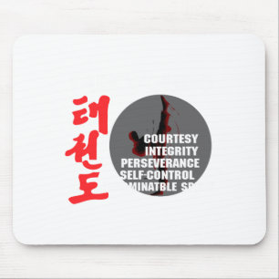 Tapis De Souris T-shirt des principes du Taekwondo arts martiaux T