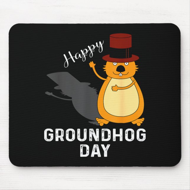 Tapis De Souris T-shirt drôle de marmotte pour amateur de jour de  (Devant)