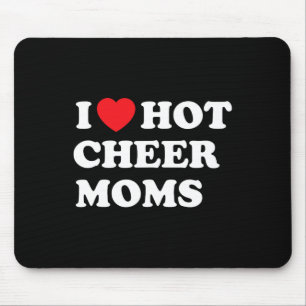 Tapis De Souris T-shirt drôle de pom-pom girl J'aime les mamans de