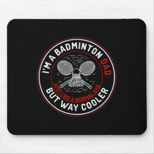 Tapis De Souris T-shirt drôle pour papa de badminton hommes joueur