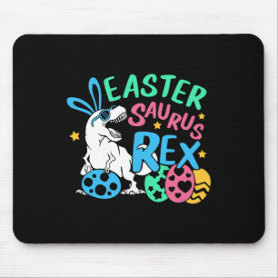 Tapis De Souris T-shirt Easteraurus T-rex jour de Pâques, Lapin de