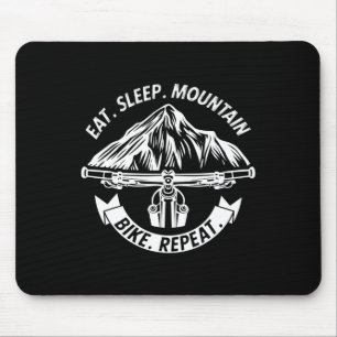 Tapis De Souris T-shirt Hommes Manger Dormir Vélo Tout Terrain Drô
