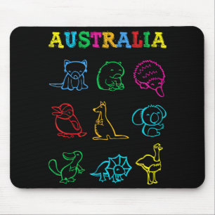 Tapis De Souris T-shirt pour tout-petit jour d'Australie Animaux d