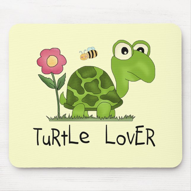 Tapis De Souris T-shirts et cadeaux d'amant de tortue (Devant)