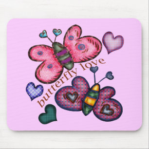 Tapis De Souris T-shirts et cadeaux d'amour de papillon pour elle