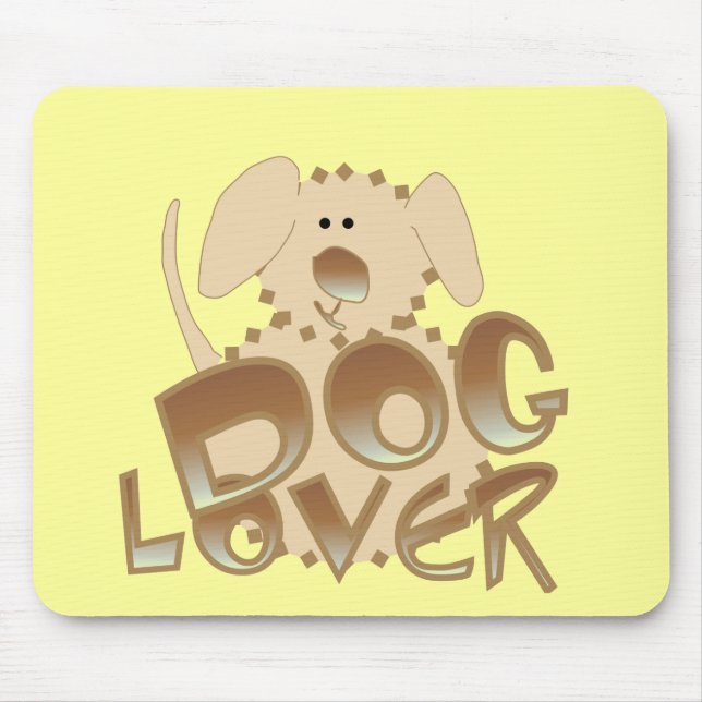 Tapis De Souris T-shirts et cadeaux d'amoureux des chiens de Brown (Devant)