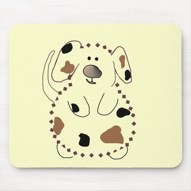 Tapis De Souris T-shirts et cadeaux de chien de bande dessinée (Devant)