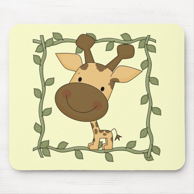 Tapis De Souris T-shirts et cadeaux de girafe de bébé (Devant)