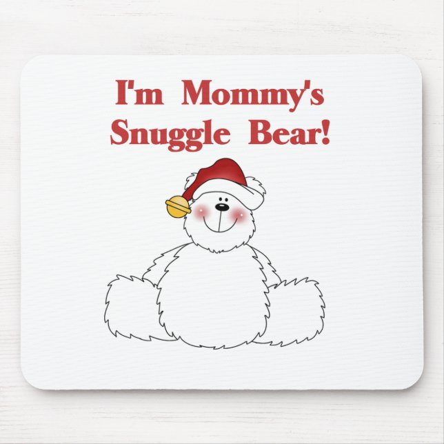 Tapis De Souris T-shirts et cadeaux de maman's Snuggle Bear (Devant)