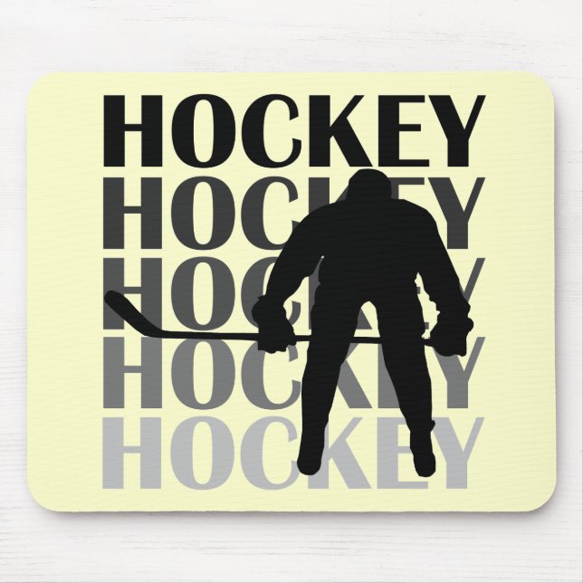 Tapis De Souris T-shirts et cadeaux de silhouette d'hockey (Devant)