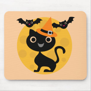 Tapis De Souris T-shirts et cadeaux Halloween Chats et chauves-sou