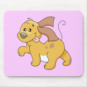 Tapis De Souris T-shirts et cadeaux heureux de chien de Brown