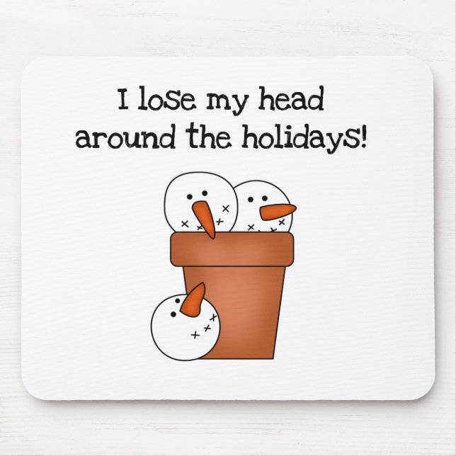 Tapis De Souris T-shirts et cadeaux Humours Snowman (Devant)