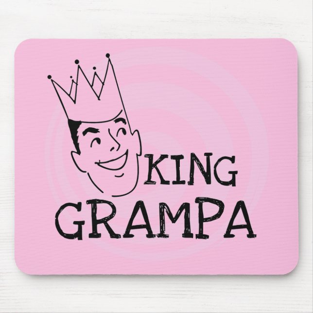 Tapis De Souris T-shirts et cadeaux King Grampa (Devant)