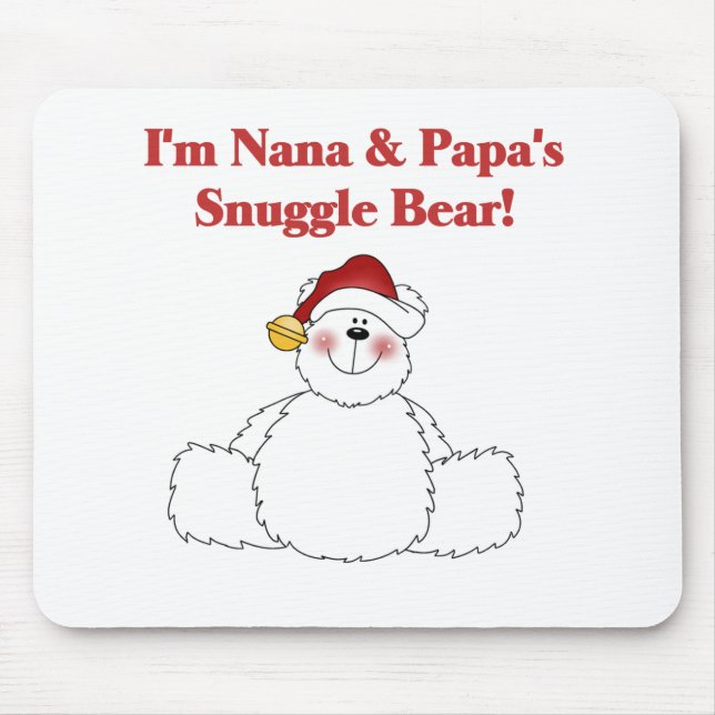 Tapis De Souris T-shirts et cadeaux Nana et Papa's Snuggle Bear (Devant)