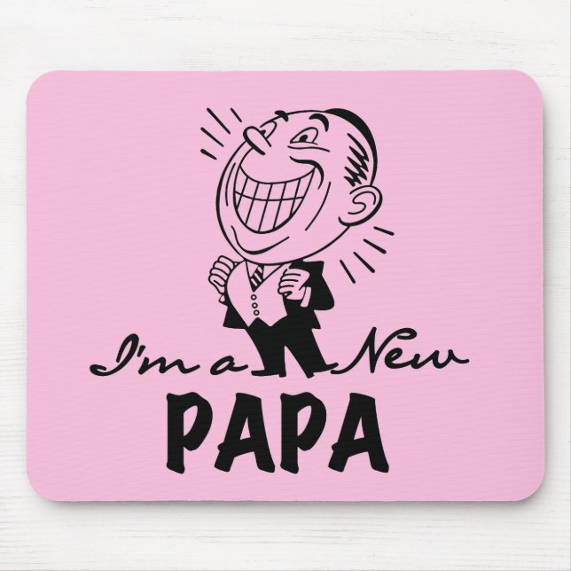 Tapis De Souris T-shirts et cadeaux pour papa nouveau souriant (Devant)