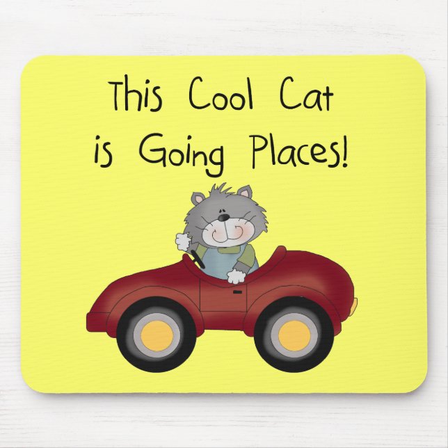 Tapis De Souris T-shirts et cadeaux rouges allants de voiture d'en (Devant)
