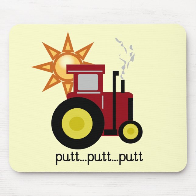 Tapis De Souris T-shirts et cadeaux rouges de tracteur de ferme (Devant)