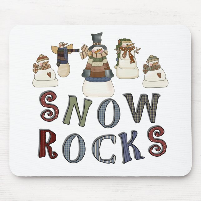 Tapis De Souris T-shirts et cadeaux Snow Rocks (Devant)