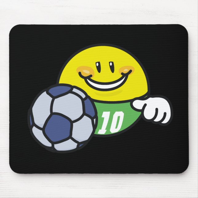 Tapis De Souris T-shirts et cadeaux souriants du football (Devant)