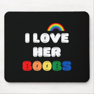 Tapis De Souris T-shirts pour couples lesbiens LGBTQ+ Je t'aime