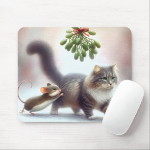 Tapis De Souris Tabby Chat et souris sous une souris