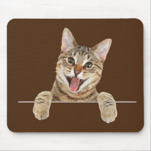 Tapis De Souris Tabby Chat souriant