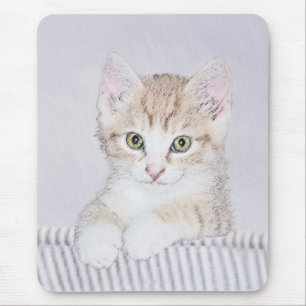 Tapis De Souris Tabby Orange Kitten Peinture - Art Chat original