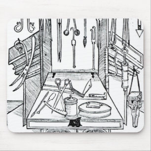 Tapis De Souris Table d'opération et instruments chirurgicaux, du