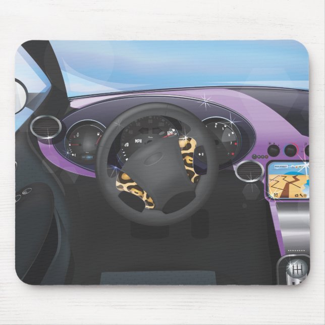 Tapis De Souris Tableau de bord de voiture de sport (Devant)