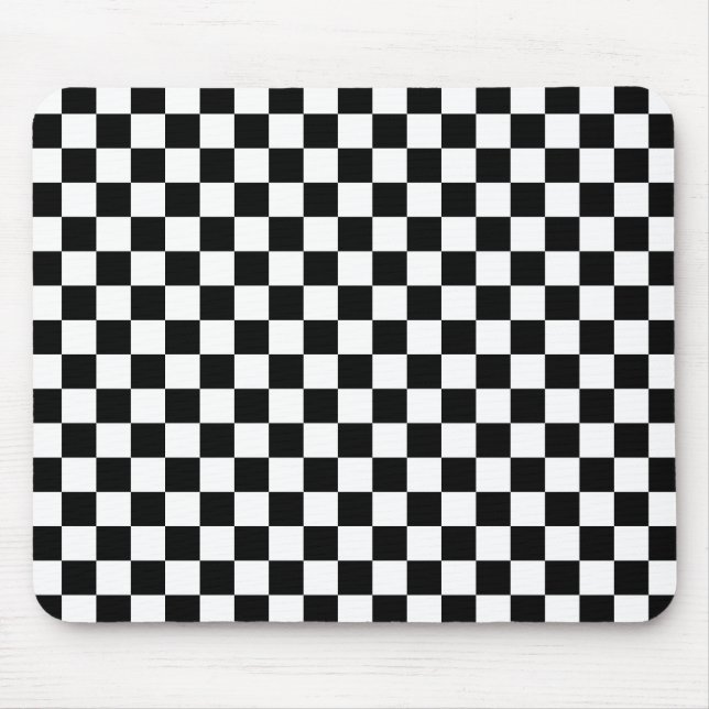 Tapis De Souris Tableau de bord noir et blanc (Devant)