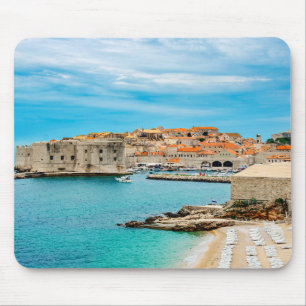 Tapis De Souris Tableau de la plage de Dubrovnik