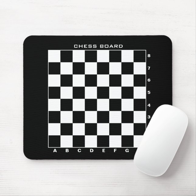 Tapis De Souris Tableau d'échecs personnalisé avec chiffres et let (Avec souris)